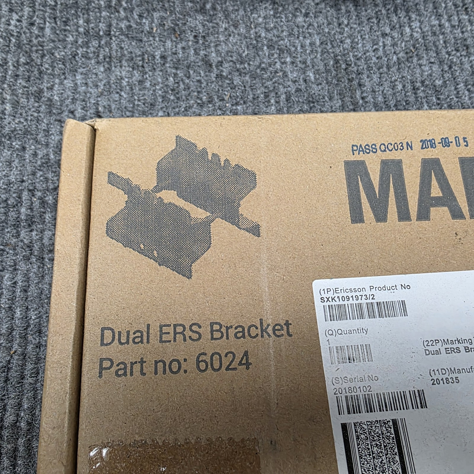 Ericsson Dual ERS Bracket. PN: 6025. & SXK1091973/2