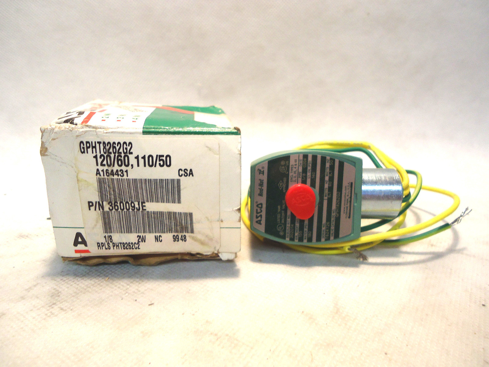 NEW IN BOX ASCO GPHT8262G2 1/8″ 2-WAY 120V SOLENOID VALVE