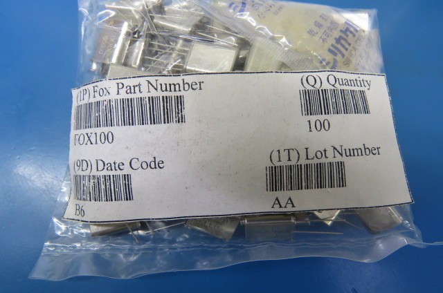 FOX FOX100 Qty of 10 per Lot QUARTZ CRYSTAL RESONATOR, 10 MHz