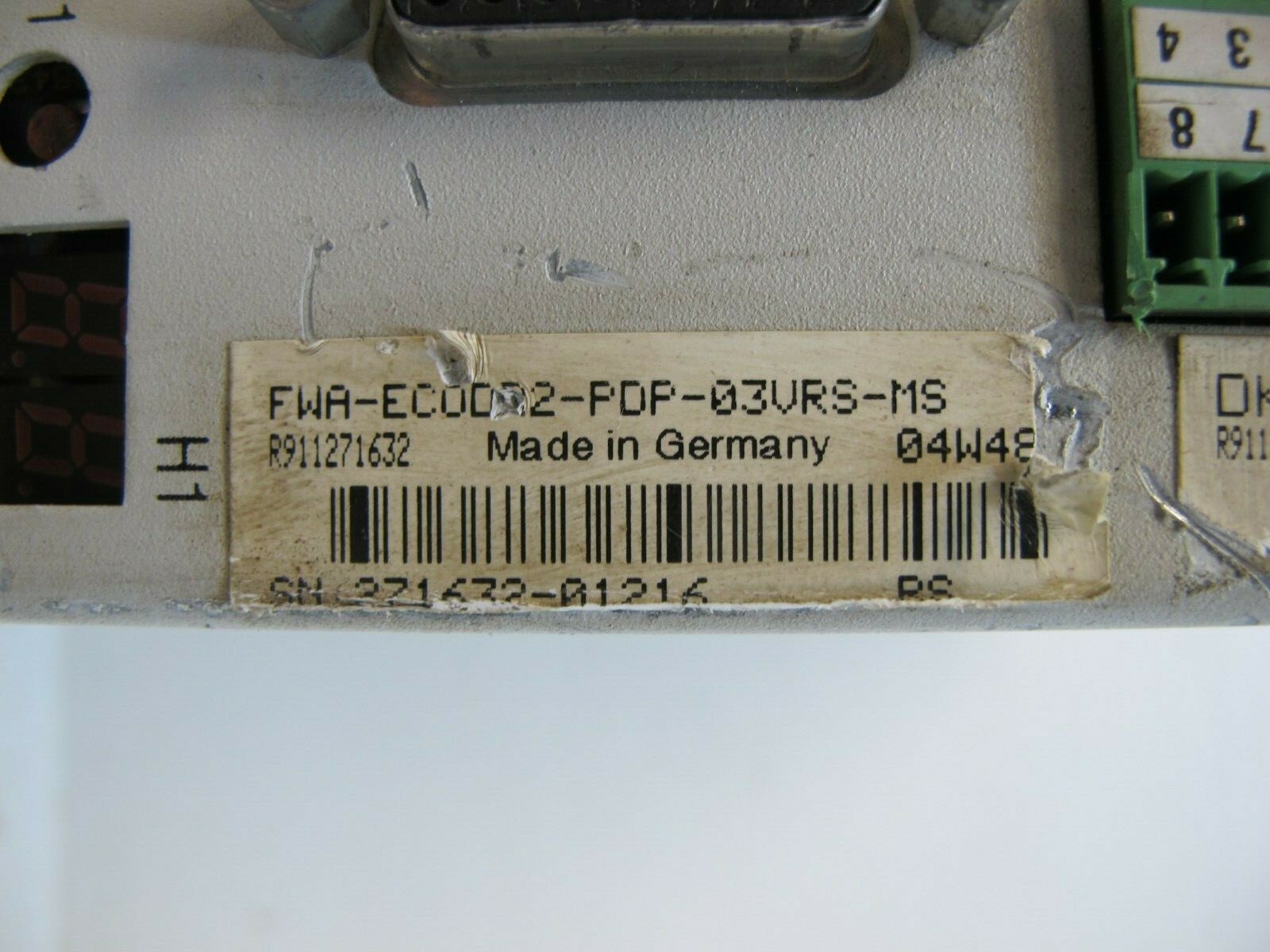 Indramat DKC03.2-100-7-FW AC Servo Controller ECODRIVE FWA-ECODR2-PDP-03VRS-MS A