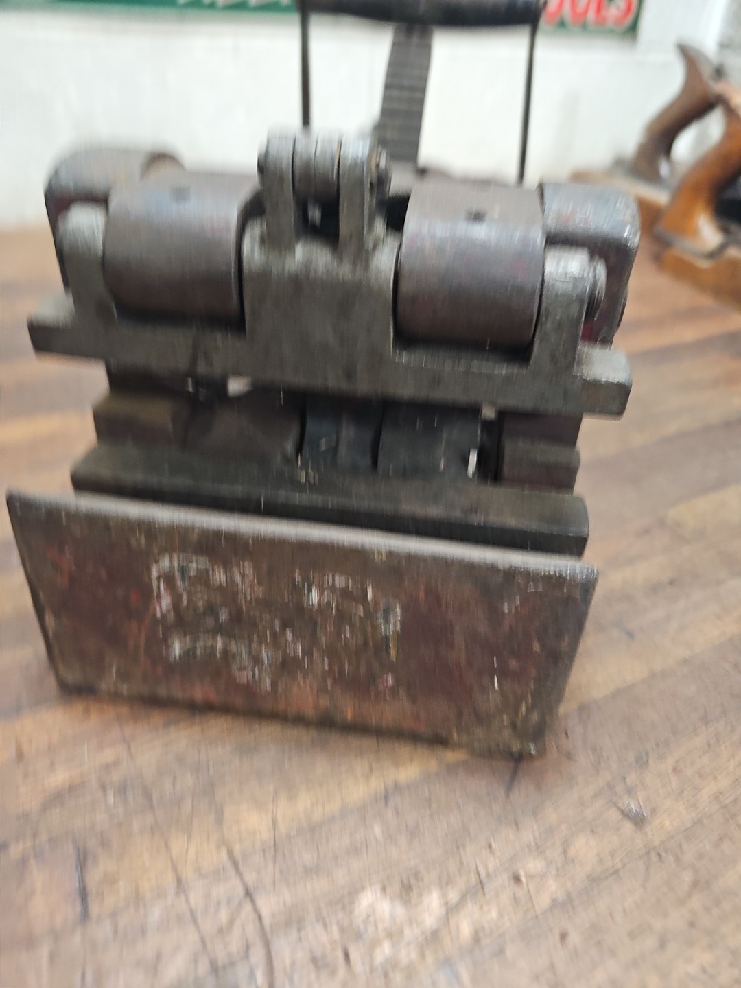 S21- RARE Detroit Belt Lacer Press Vintage flat belt Lacing. Machine