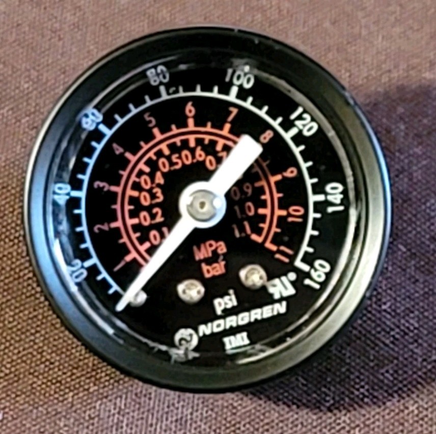 4 NORGREN 18-015-212 0-160PSI MH25761 Air Pressure Gauges
