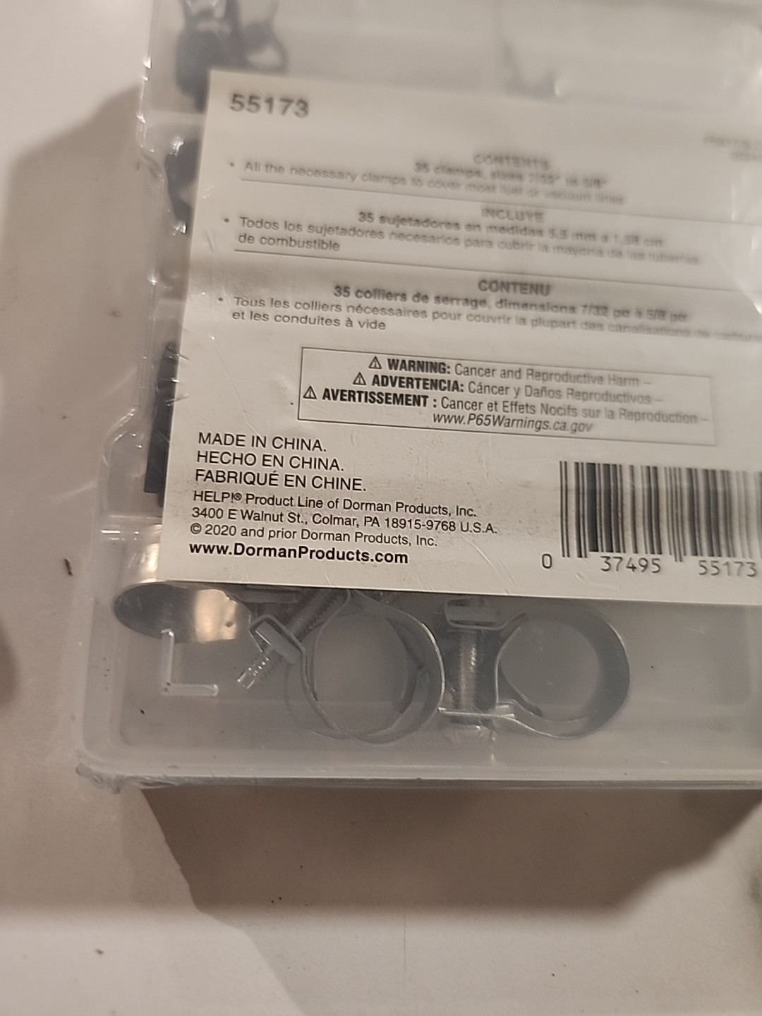Dorman 55173 Hose Clamp Assortment Sizes 7/32″ To 5/8″ – Pack Of 35