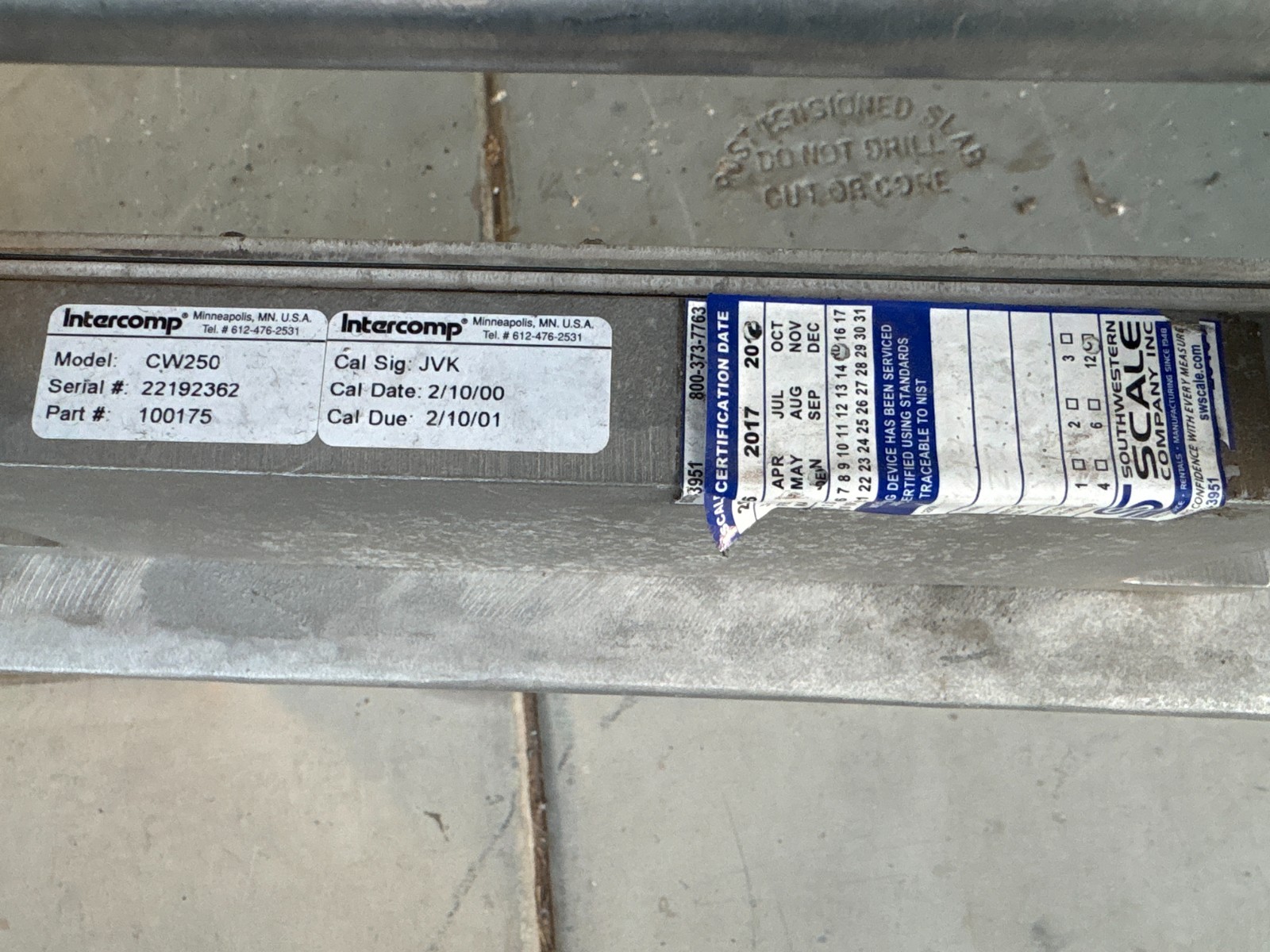 2 Lot – Intercomp CW250 Platform Scale RFX 500×0.2 lb With Ramp