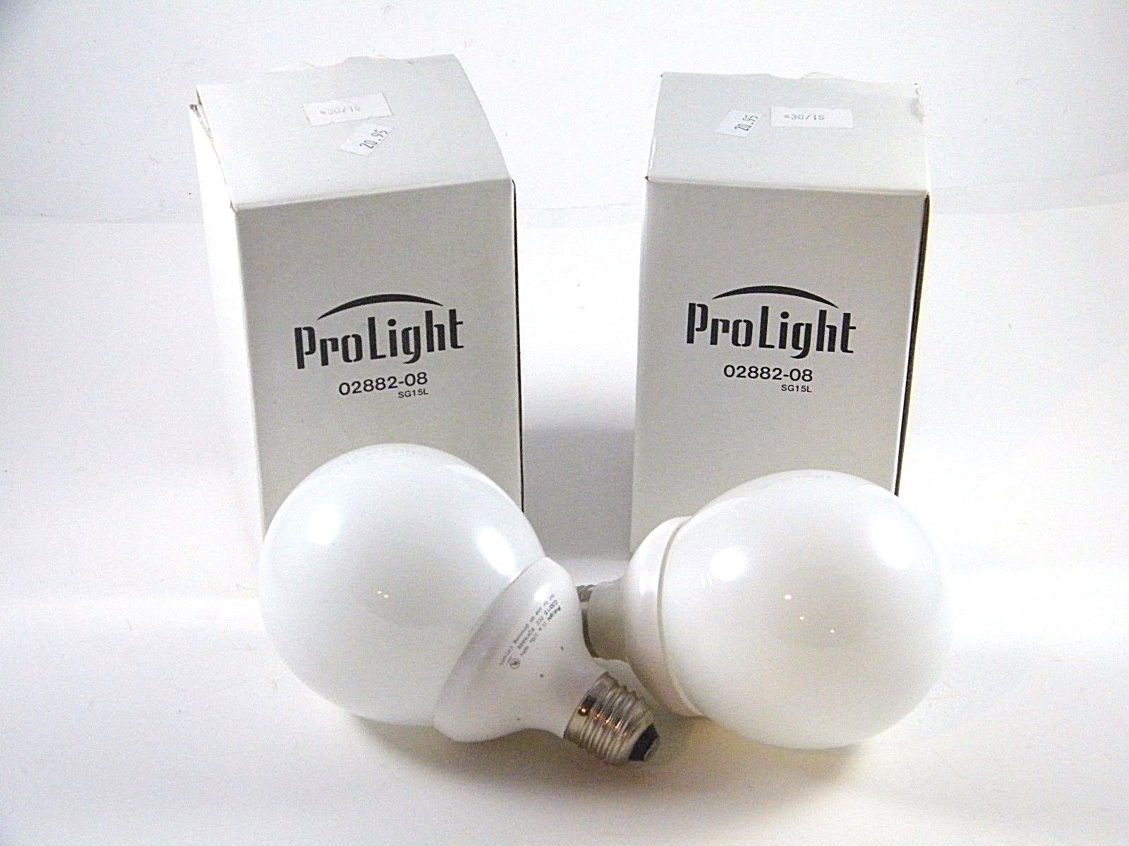 (2) PROLIGHT BULB, PRO LIGHT 02882-08, SG15L, 15 WATT, 12Ov, G30 / 15 ~ NOS NEW