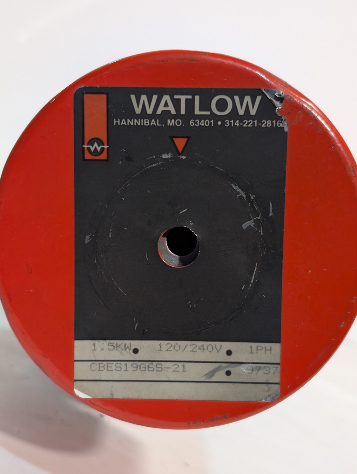 Watlow CBES19G6S-21 inline circulation heater, 1.5kW, 120/240V 1PH, as shown