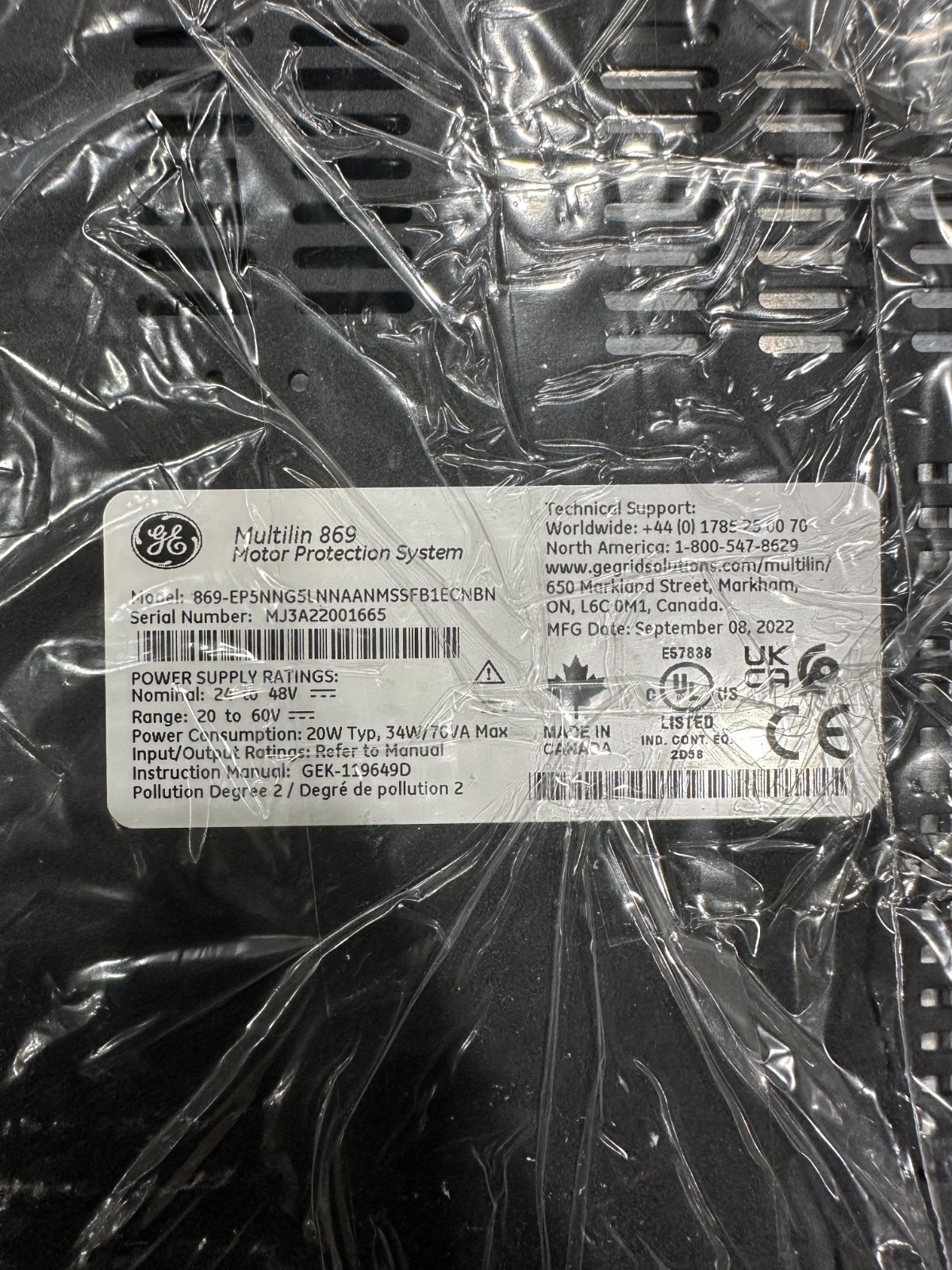 869EP5NNG5LNNAANMSSFB1ECNBN DIGITAL ENERGY MULTILIN