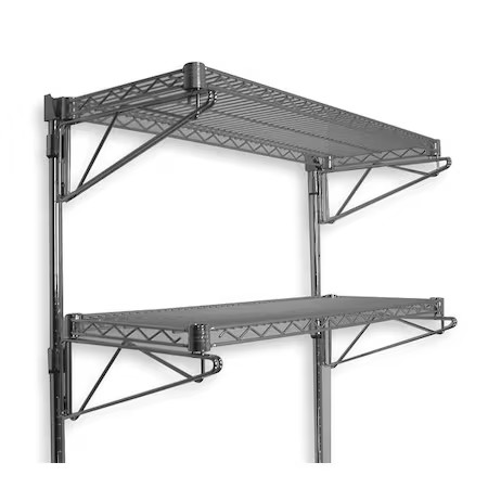 Zoro Select 2Hge6 Steel Wire Wall Shelving, 18″D X 60″W X 34″H, Chrome, 2Hge6