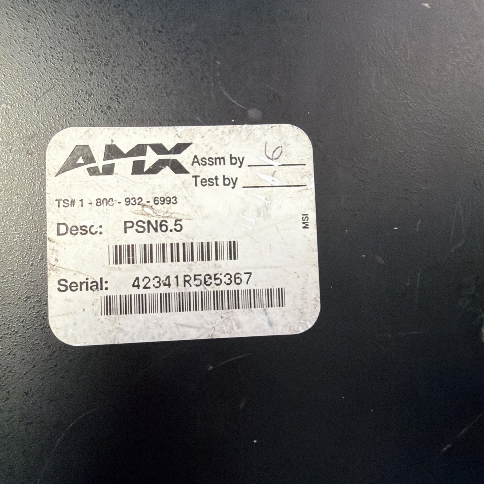 AMX Class I Power Supply With Cord PSN6.5, AP5314X