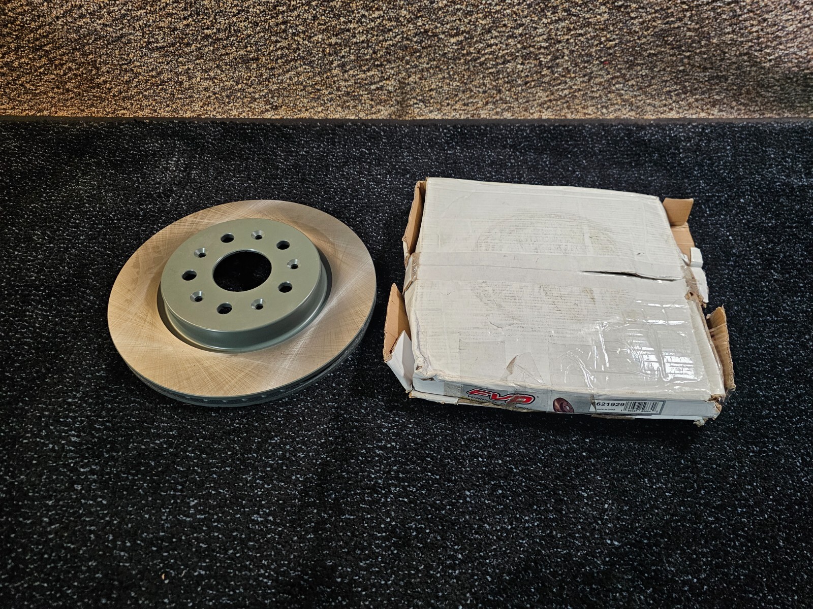 FVP 6621929 Semi-Coated Rear 5 Stud Wheel, Vented Disc Brake Rotor