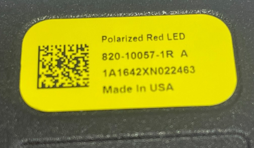 NEW COGNEX 820-10057-1R POLORIZED RED LENS ASSEMBLY 820100571R