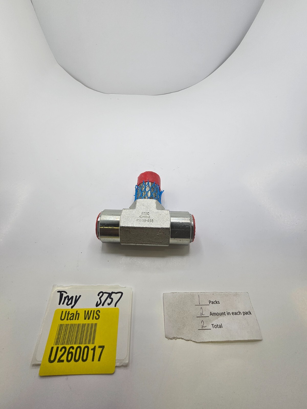 (QTY 2) Ryco Branch Tee Fitting Steel B22C RW99-858