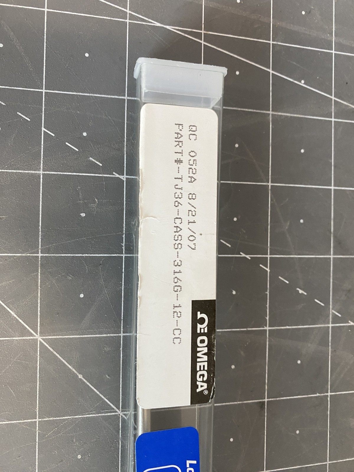 Omega Yes TC K-Type 3/16 Thermocouple Probe 750-2843-01 PN: TJ36-CASS-316G-12-CC