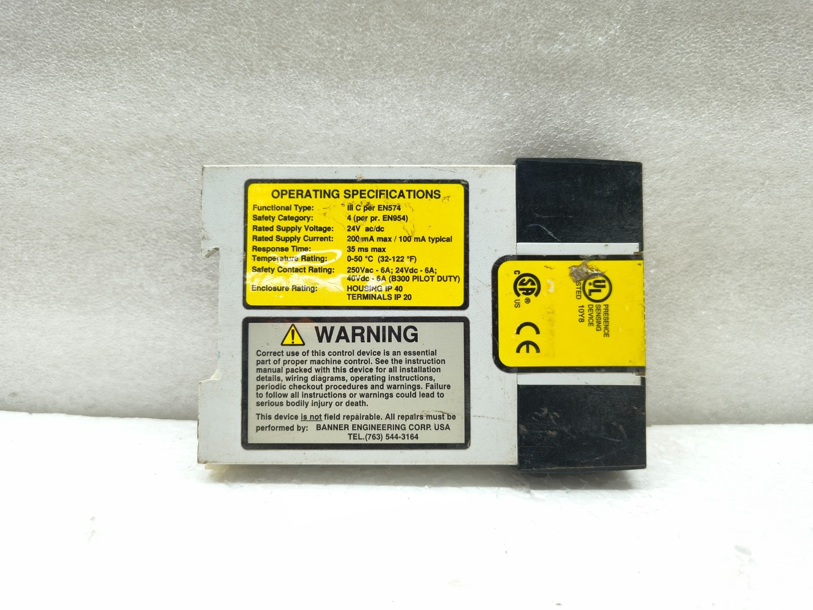 BALDOR MAC2A15TR-RM00 SAFETY RELAY MODULE ( USED CONDITION )