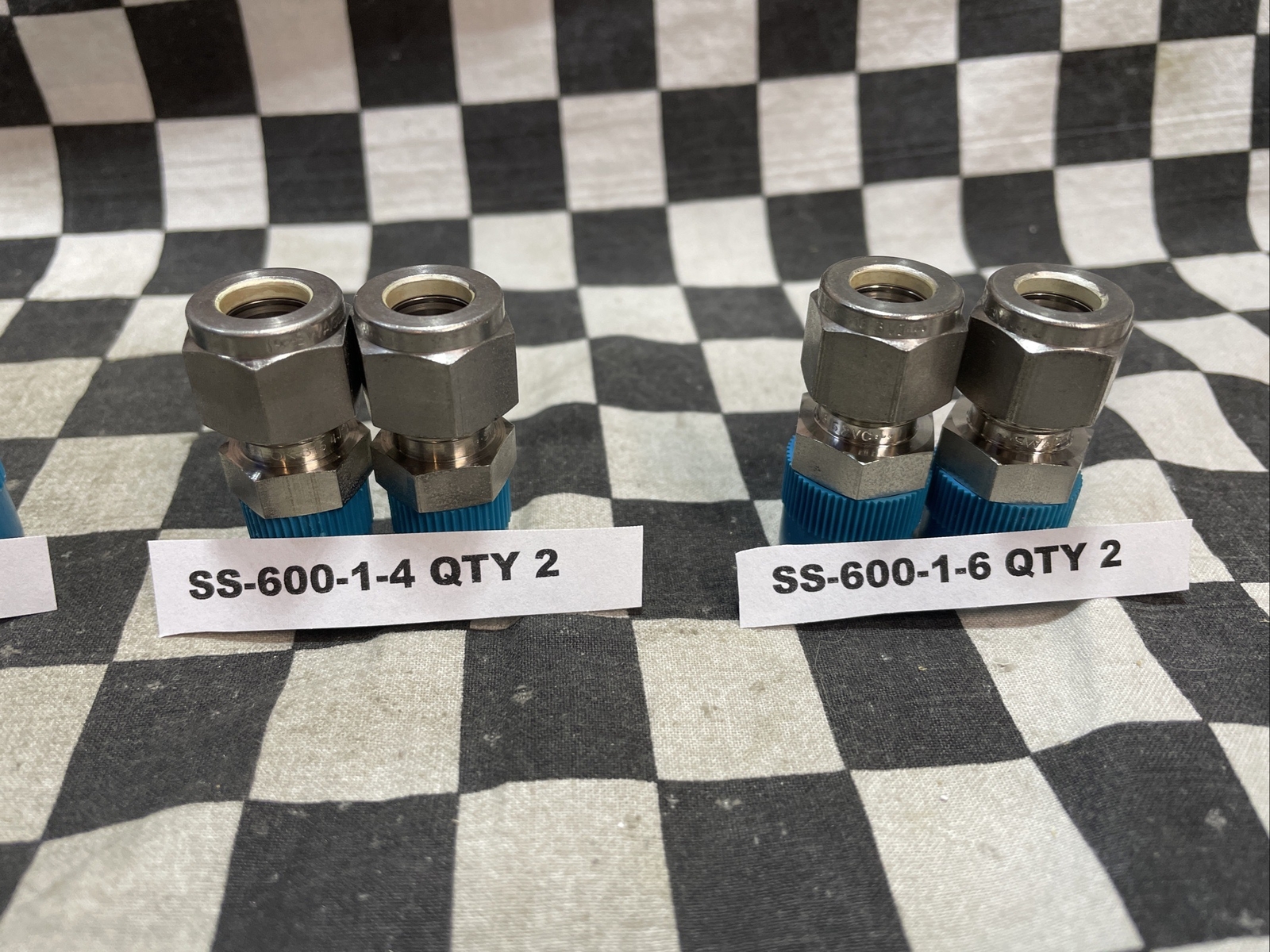 SWAGELOK SS-400-1-8, SS-600-1-8, SS-600-1-4, SS-600-1-6, LOT OF 9#1639F18