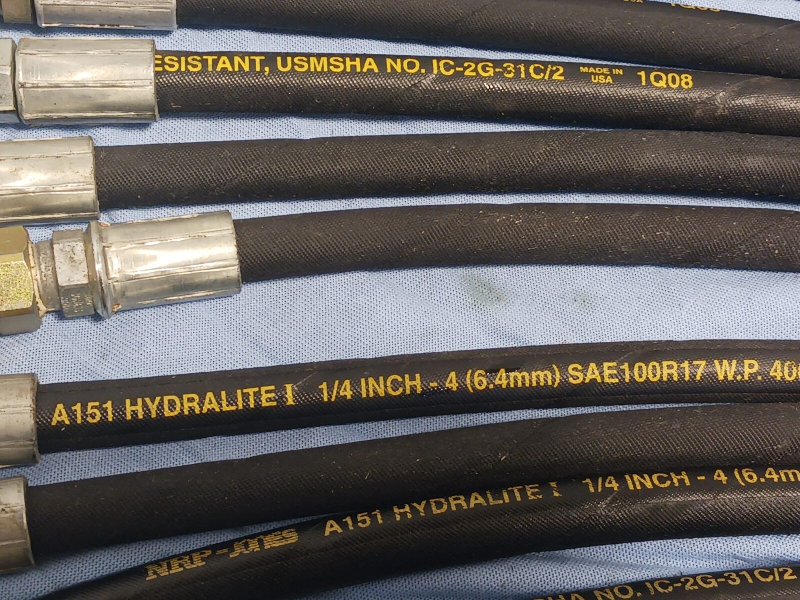QTY-20 NRP-JONES USMSHA A151 Hydralite I 1 1/4 Inch SAE100R17, IC-2G-31C/2, 1Q08