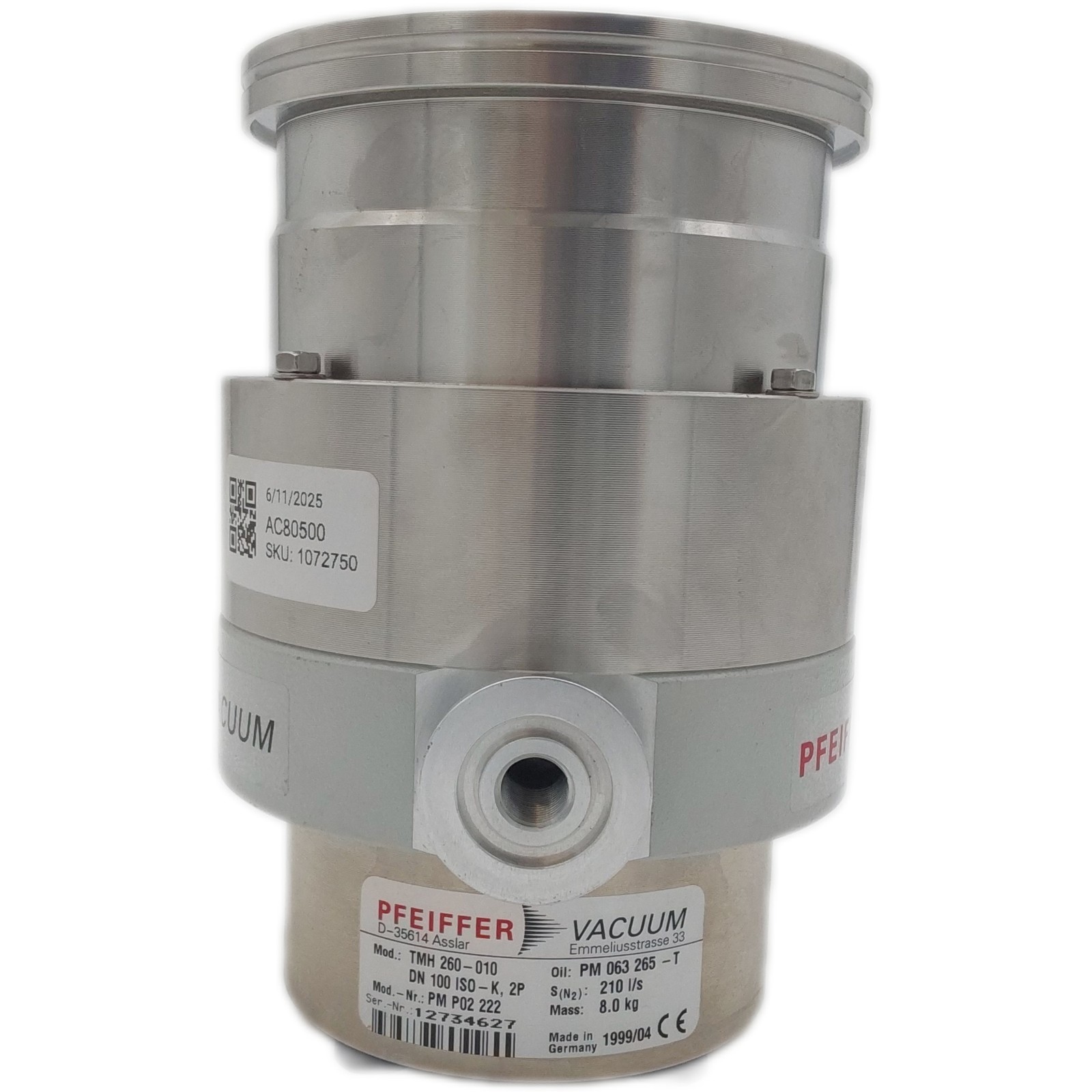 Pfeiffer TMH 620-010 Turbo Pump Turbomolecular Vacuum Pump DN ISO Tested
