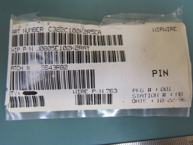 KEMET ELECTRONICS CORP C322C102K2R5CA Qty of 366 per Lot CAP CER 1000PF 200V 10