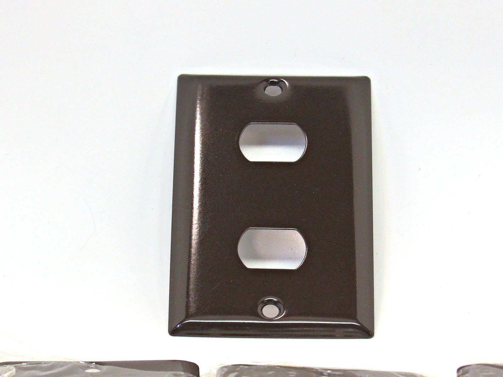 Metal Bryant E53420 Electrical Light Switch Plate Cover Brown 1 Gang 2 Device