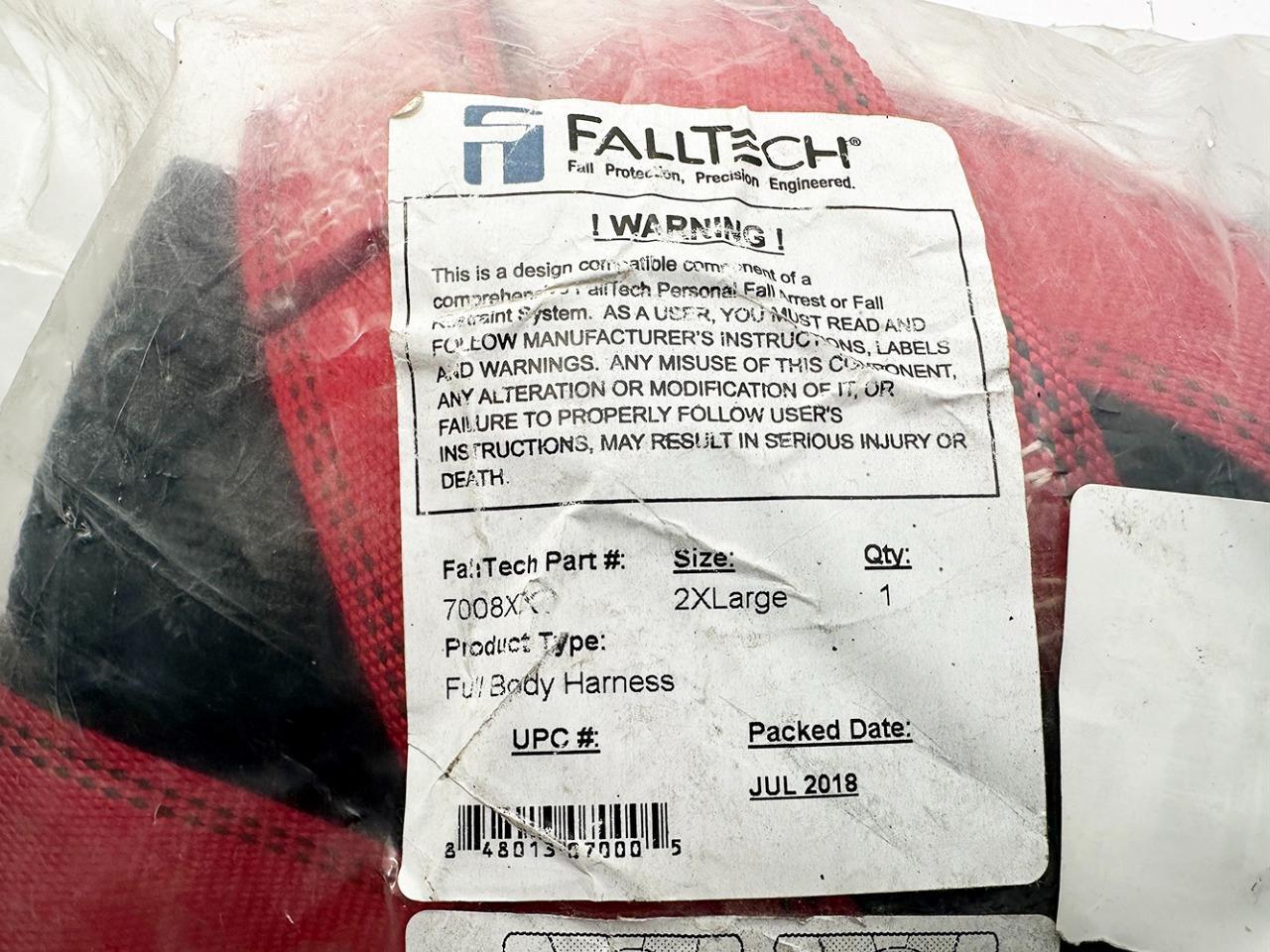 Falltech 7008XX Tradesman Plus Full Body Harness 2XL NEW FREE FAST SHIP