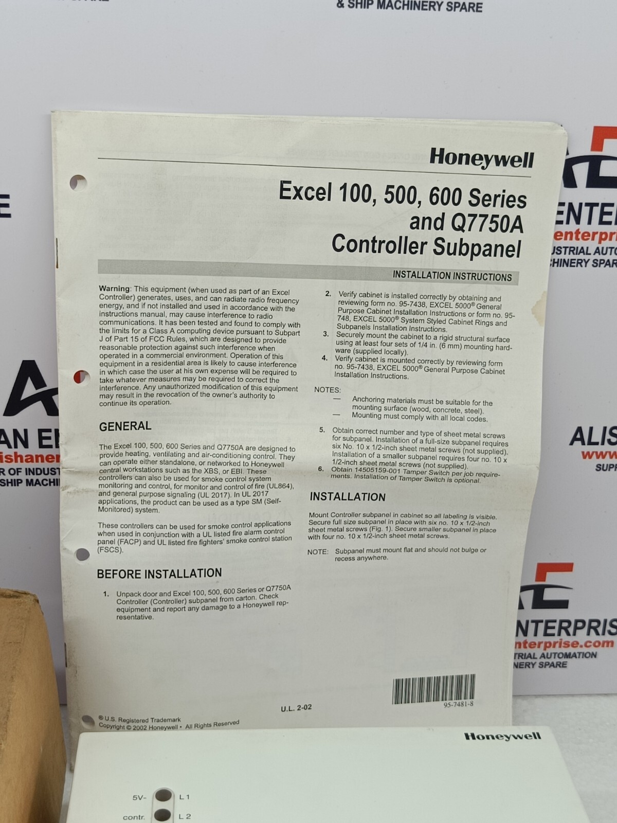 NEW HONEYWELL XL100C EXCEL 100C WITH C-BUS & MODEM INTERFACE