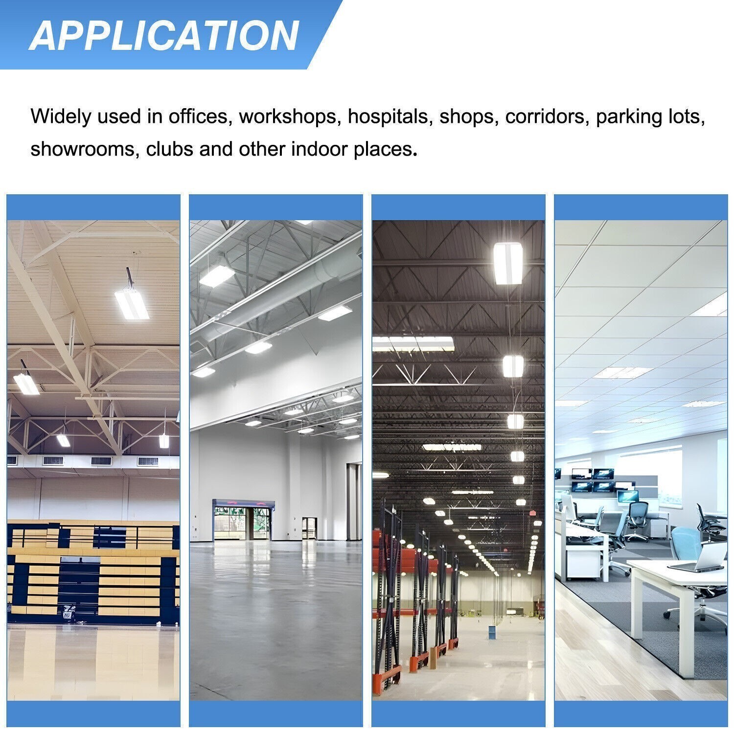 240W LED Linear High Bay Light Commercial Warehouse Shop Lamp Fixture 4.5/5/5.7K