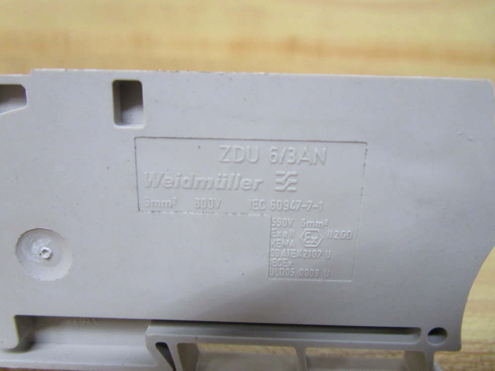 Weidmuller ZDU6/3 AN Feed Through Terminal ZDU63AN (Pack of 13)