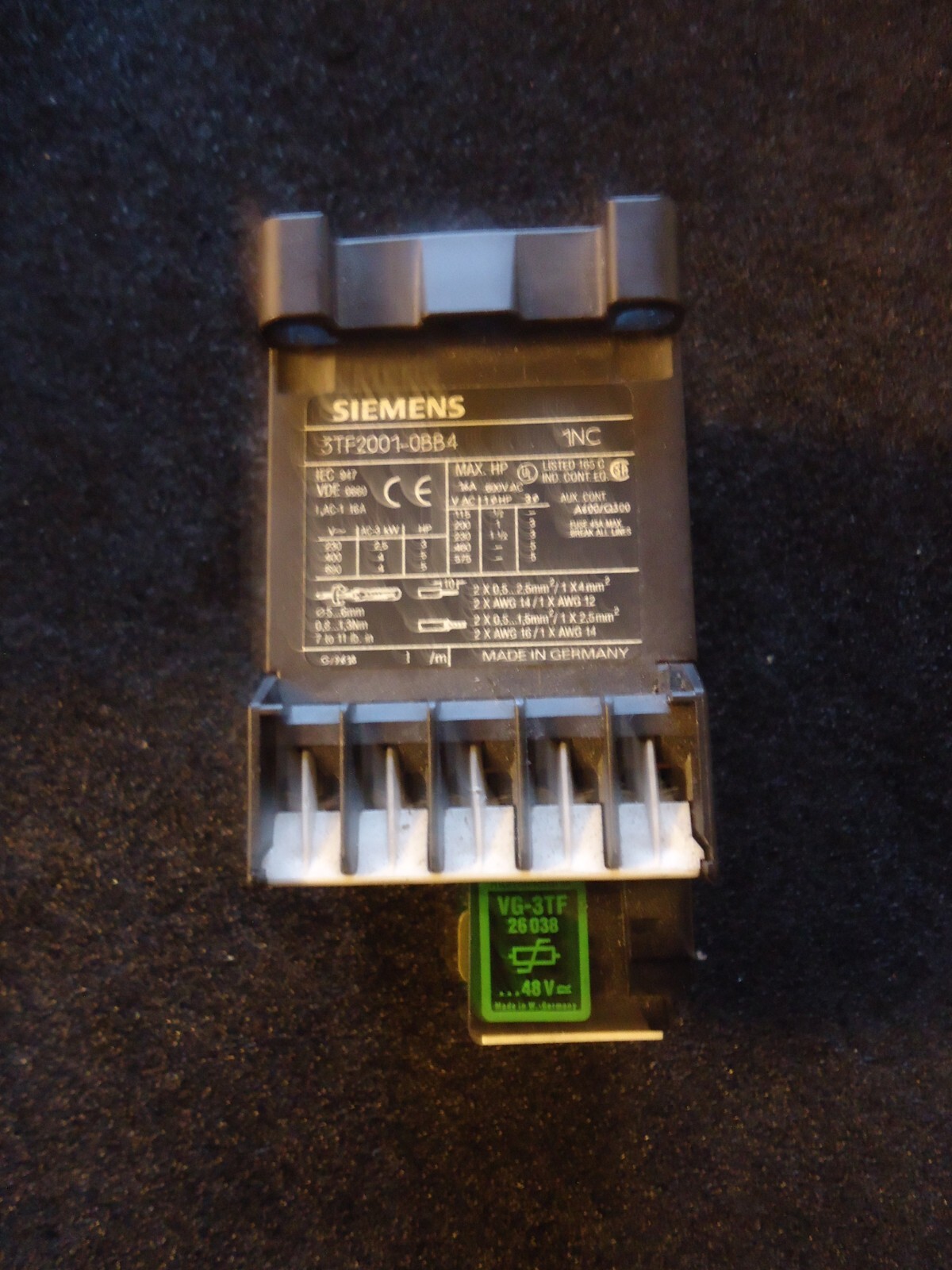 Siemens 3TF2001-0BB4 with VG-3TF