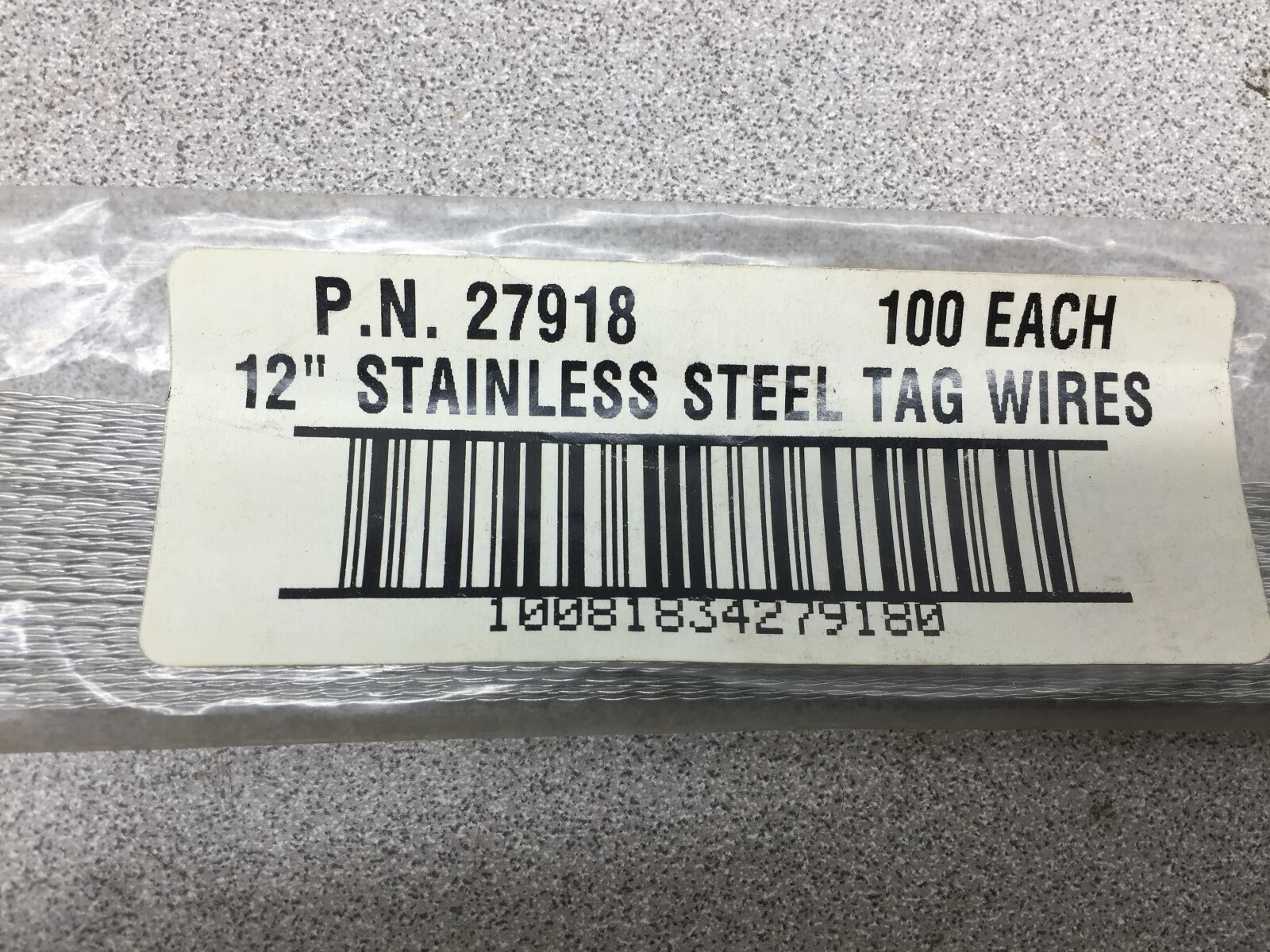 NEW IN BAG CH HANSON 12″ STAINLESS STEEL TAG WIRES 100 EA 27918
