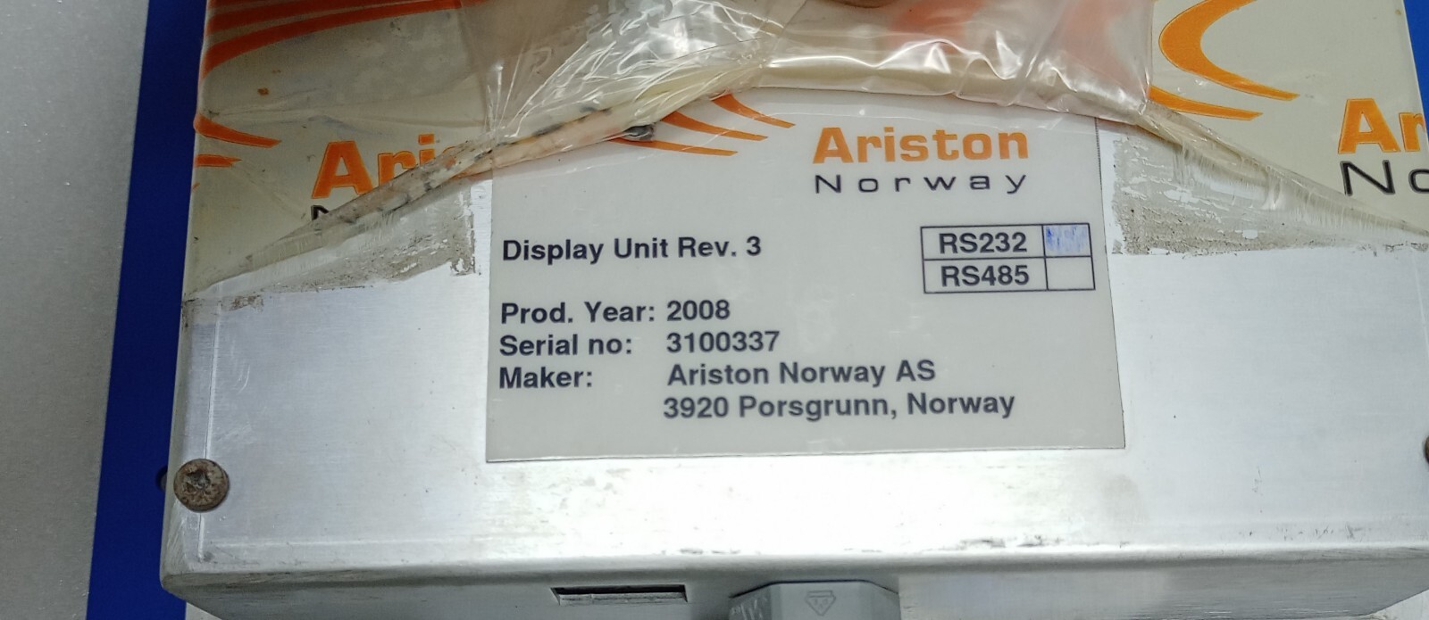 ARISTON TDU Display Unit Tank Monitoring Surveyor Systems REV 3