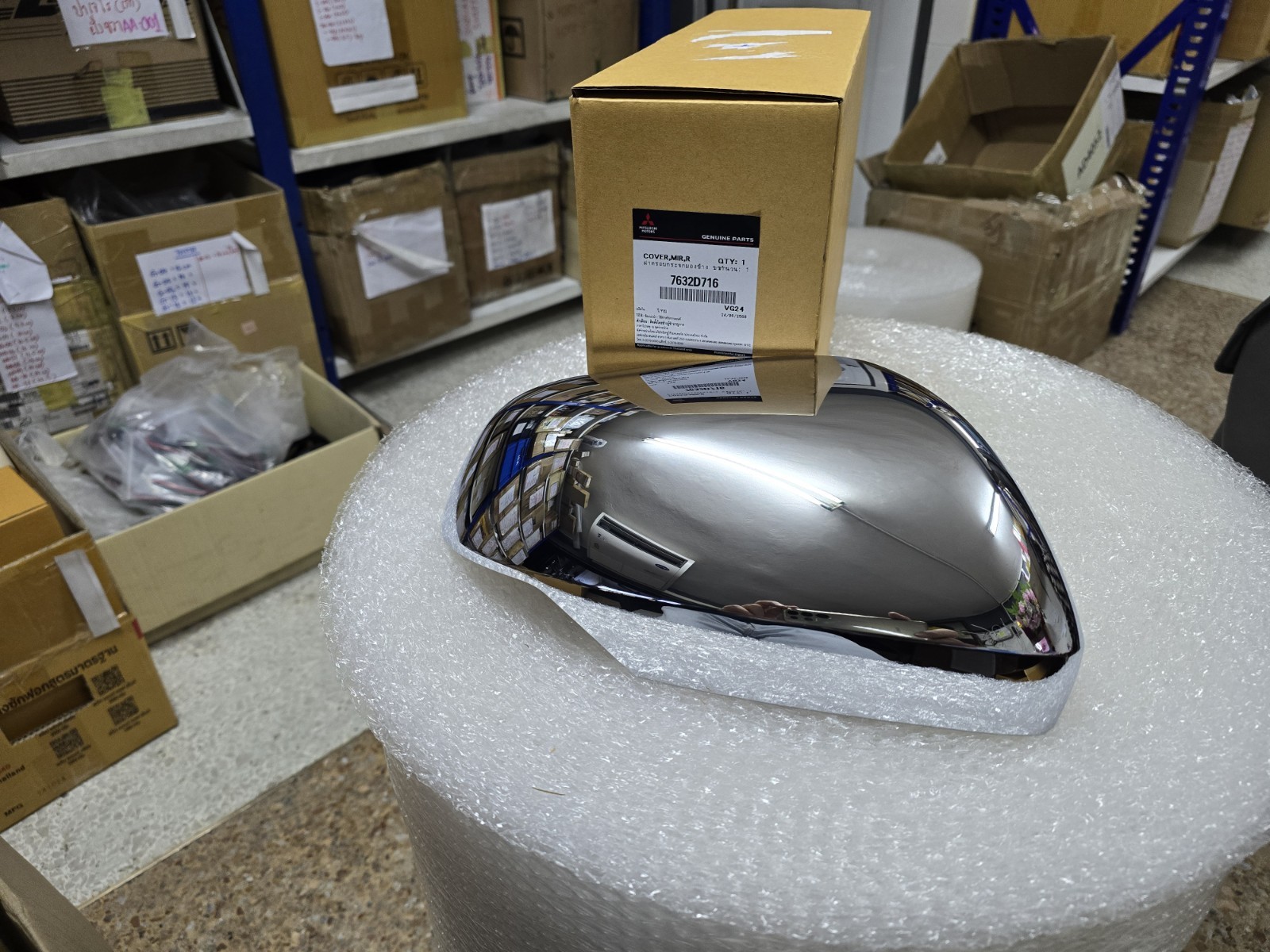 7632D716 RH SIDE CHROME WING MIRROR COVER FOR MITSUBISHI PAJERO SPORT