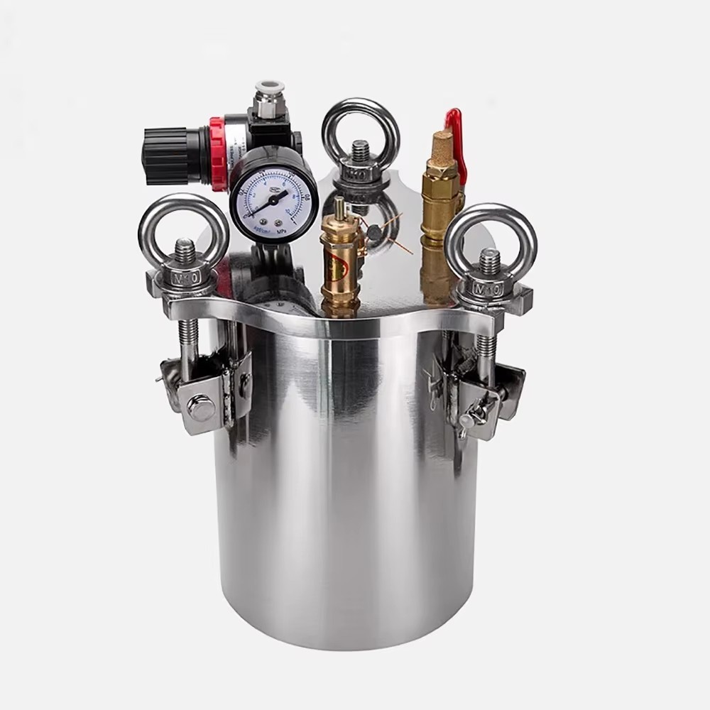 2L PTFE Lined Stainless Steel Glue Storage Pressure Tank for Dispensing Machine