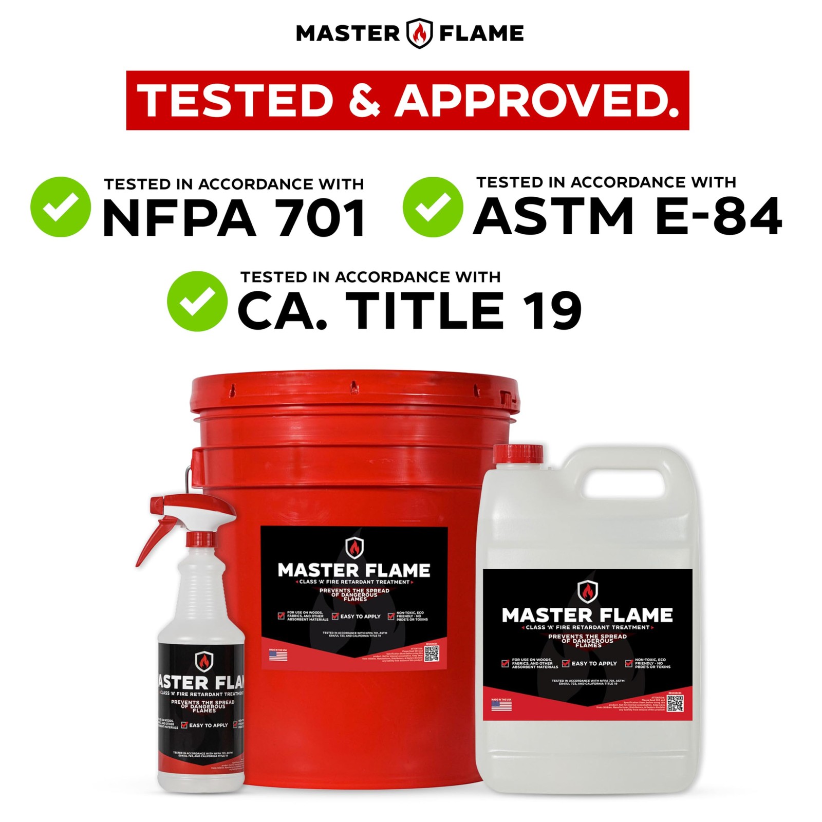 Master Flame – Class A Fire Retardant – 1 Gallon
