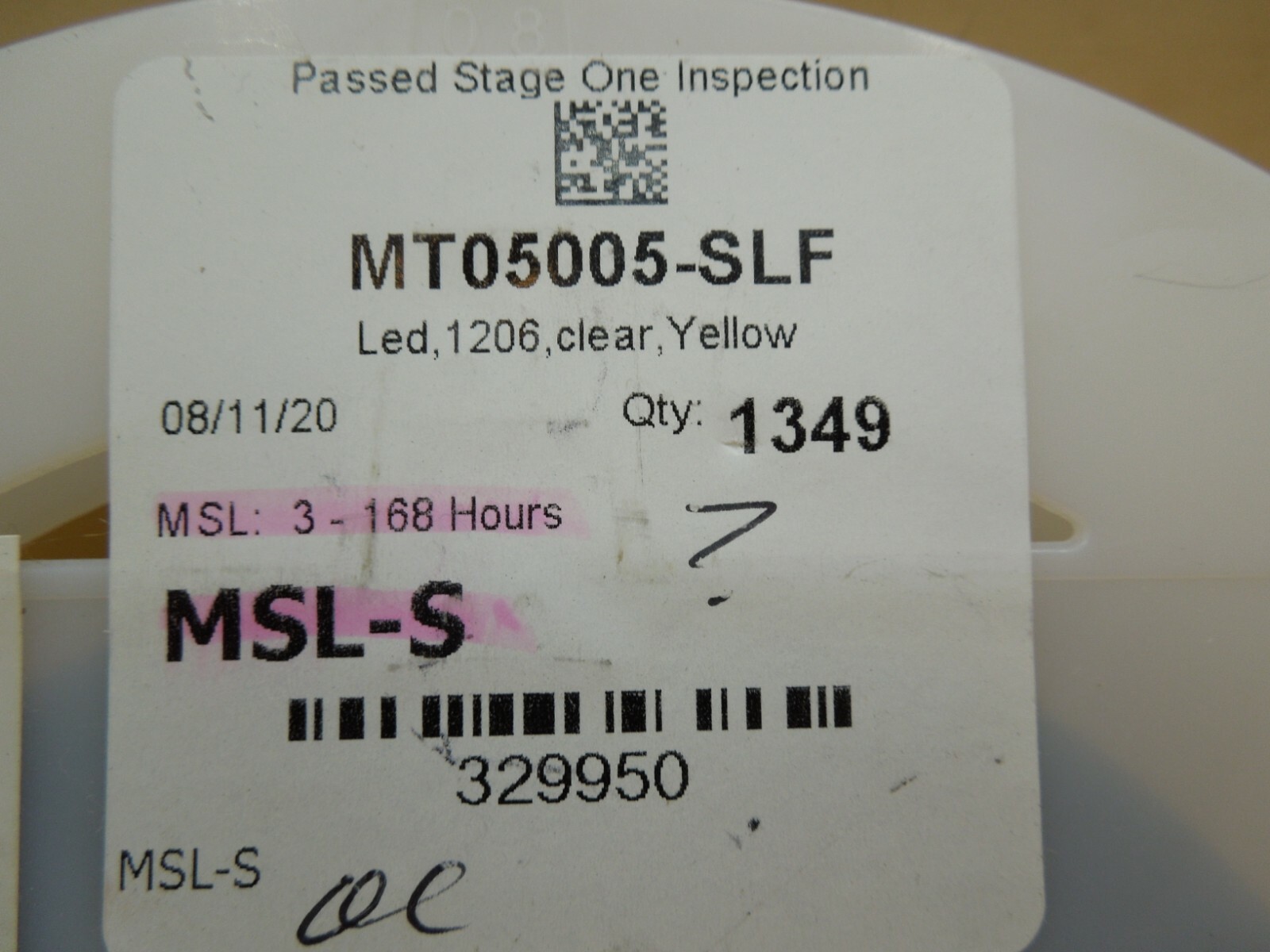 KINGBRIGHT SURFACE MOUNT SMD CLEAR YELLOW LED APT3216YC (LOT OF 1000)