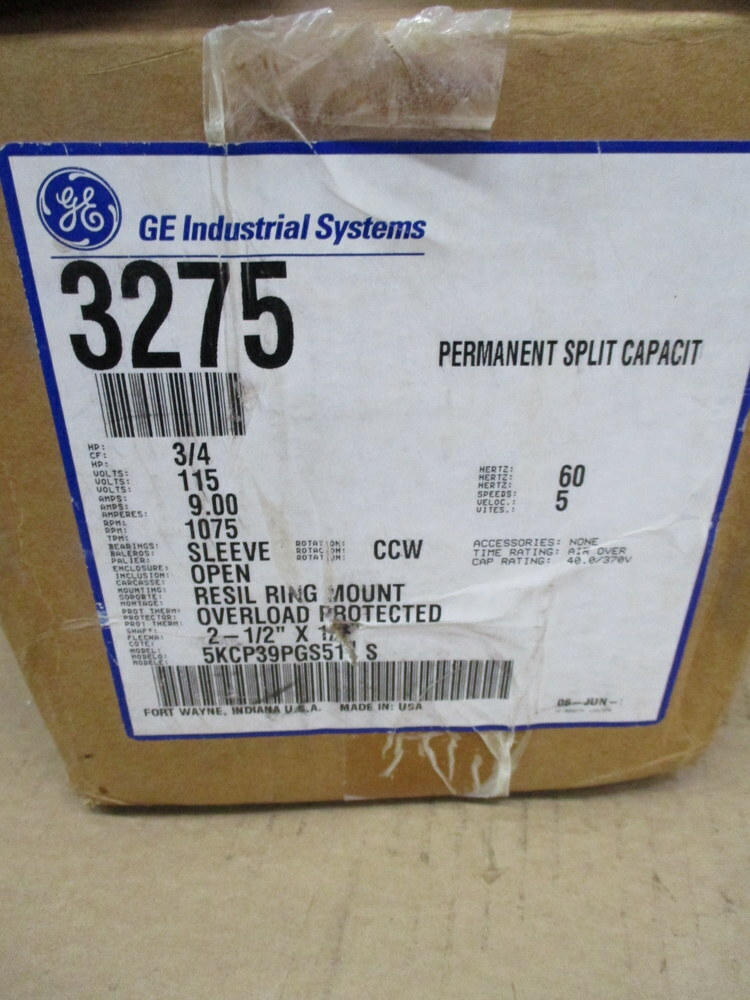 General Electric 3275 Motor 5KCP39PGS511 S GE