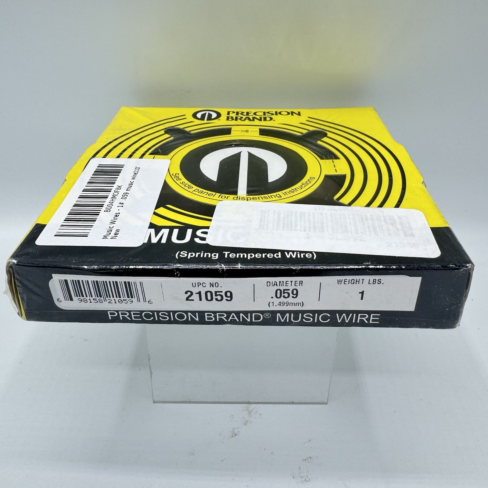 Precision Brand 21059 Music Wire .059 Spring Tempered 1 lb 144 ft Steel Wire