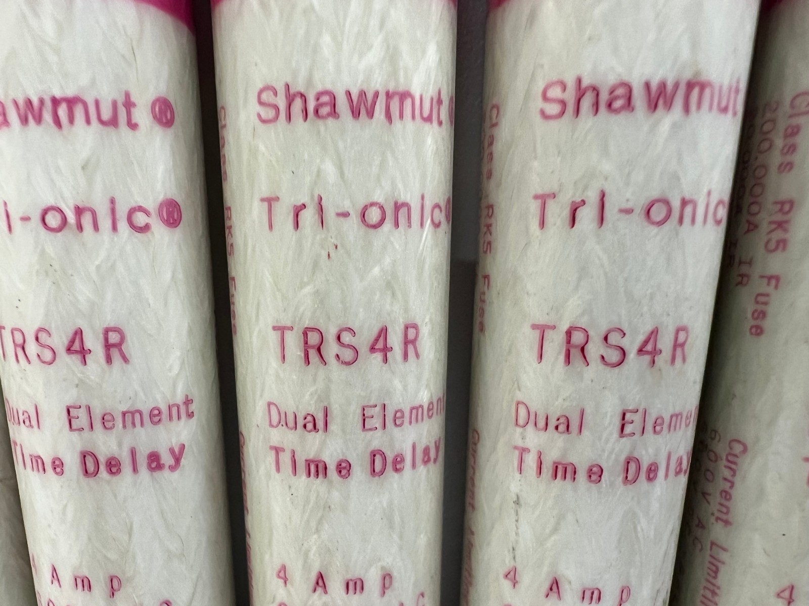 LOT OF (10) NEW OLD STOCK! GOULD SHAWMUT 4A TIME-DELAY FUSES TRS4R