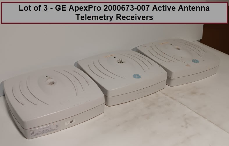 Lot of 3 GE 2000673-007 ApexPro Active Antenna Telemetry Receiver 608-614 MHZ