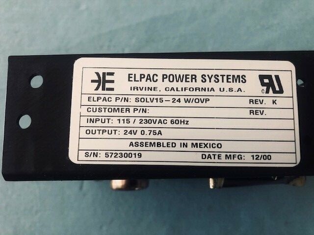 Elpac Power Systems SOLV 15-24 W/OVP Power Supply
