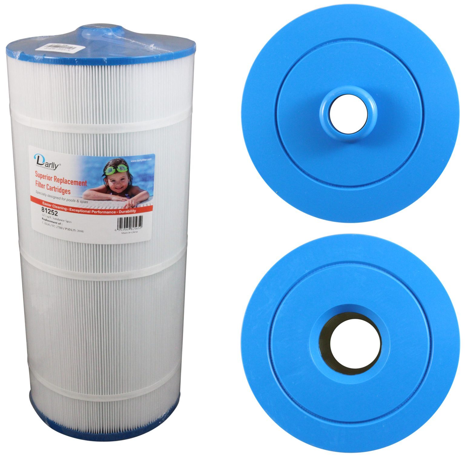 Darlly Filtration 81252 Cart 125sqft 1-1/2S t 2-1/2bvld edge b 8-7/16od 19L 3oz