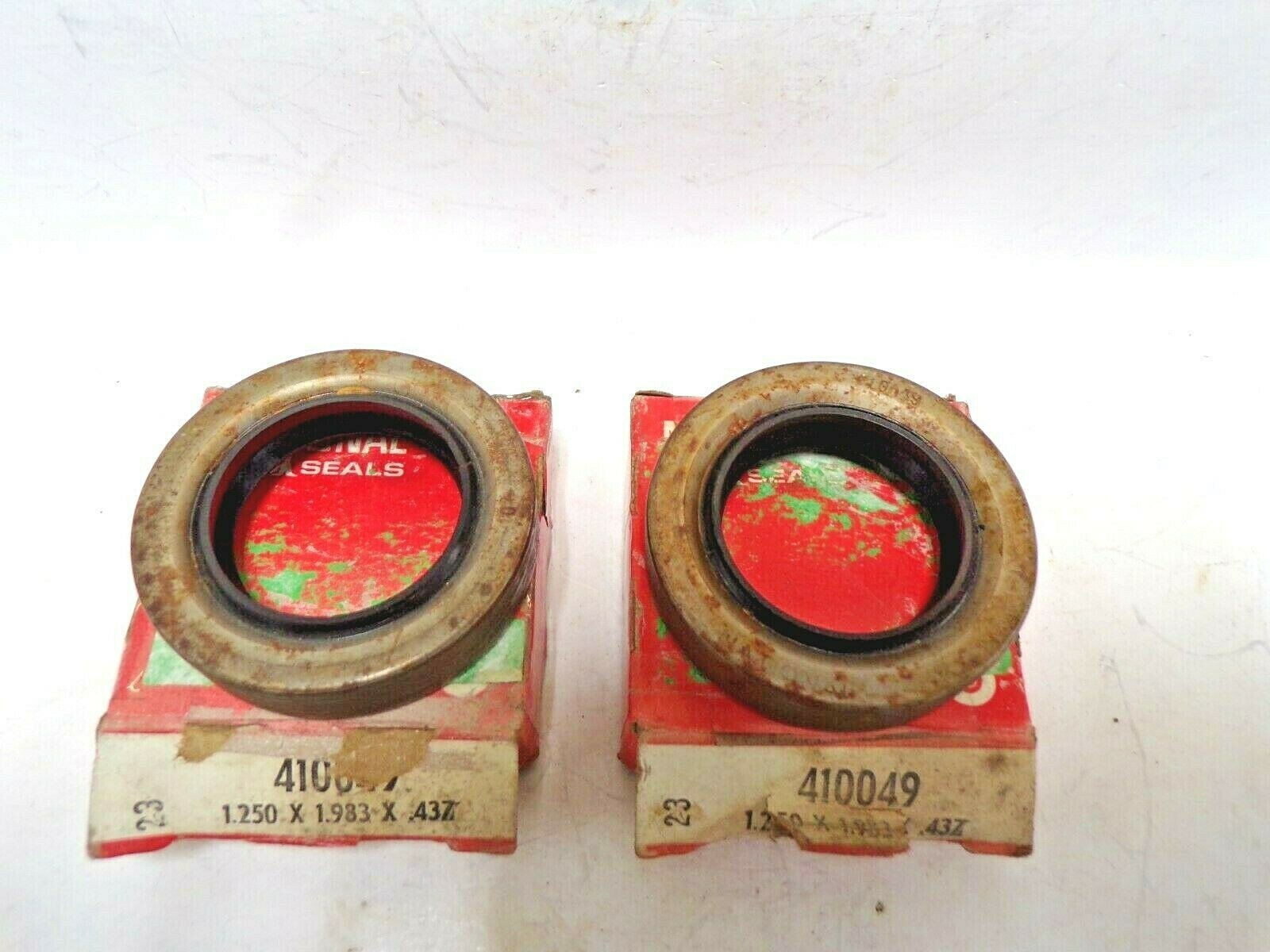NATIONAL OIL SEALS , 410049 , 1.250″ X 1.983″ X 0.437″ *LOT OF 2*