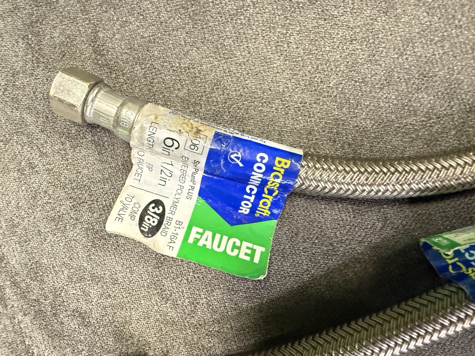 5-Brasscraft Multiple 6,12,16 Inch Speedi Plumb Plus Faucet Connectors