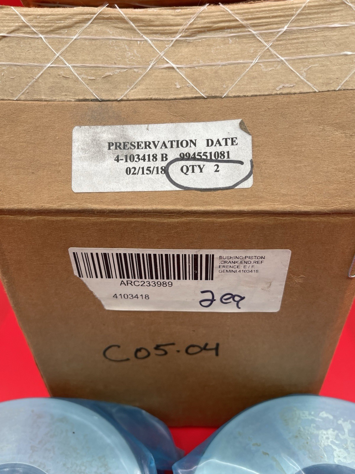 Gemini 4-103418 B 4103418 Compressor Bushing Piston Crank End Reference E/F qty2