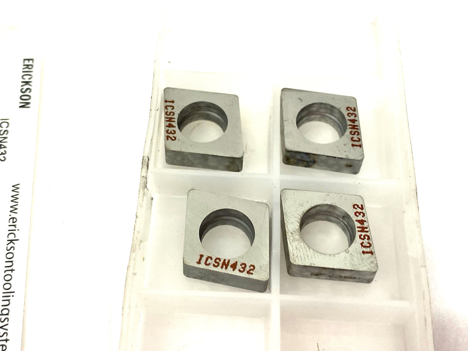 Erickson ICSN432 Indexable Turning Shim Insert 1017252 PKG OF 4
