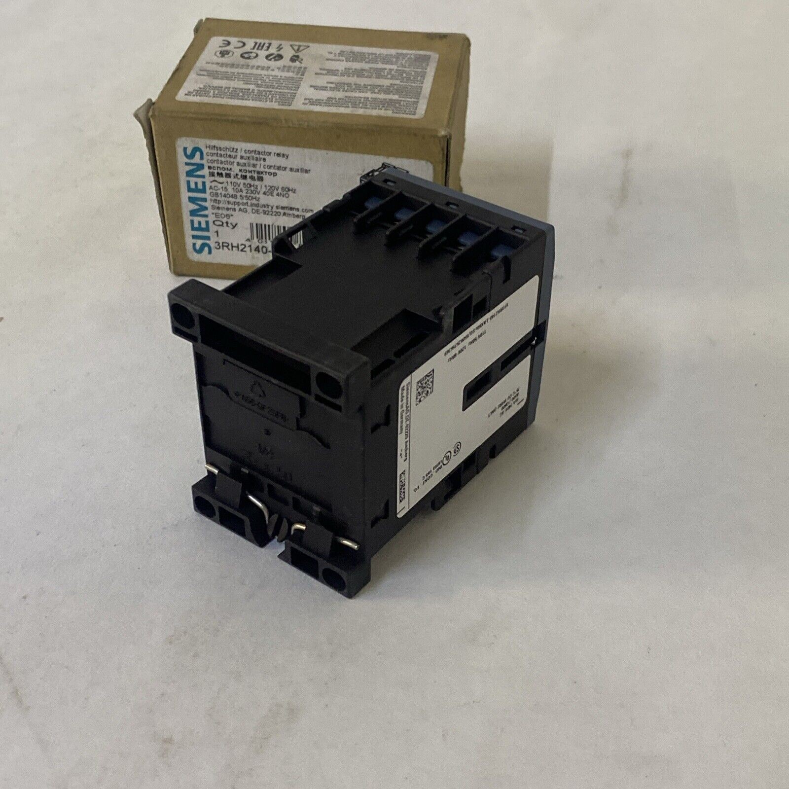 SIEMENS 3RH2140-1AK60 CONTACTOR RELAY 4NO 110VAC 50 HZ 120V 60HZ NNB