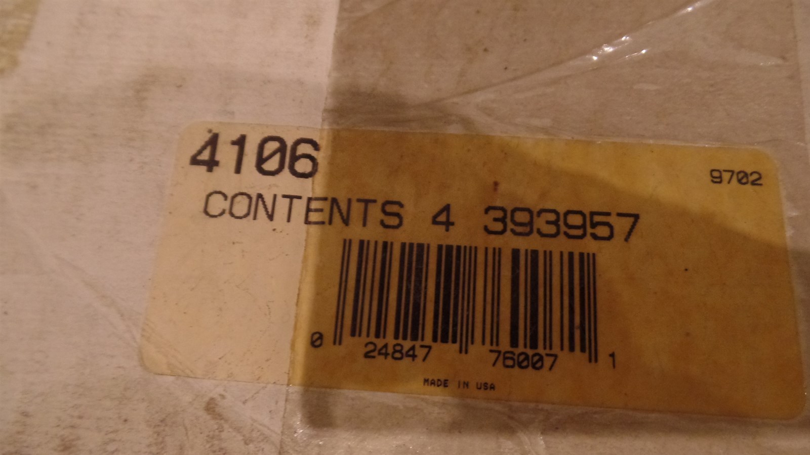 BRIGGS & STRATTON FILTER ASSEMBLY 393957, AF767, 30-044, NIB, N.O.S