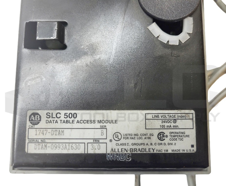 ALLEN BRADLEY 1747-DTAM /B DATA TABLE ACCESS MODULE W/ 1747-C10 /B CABLE