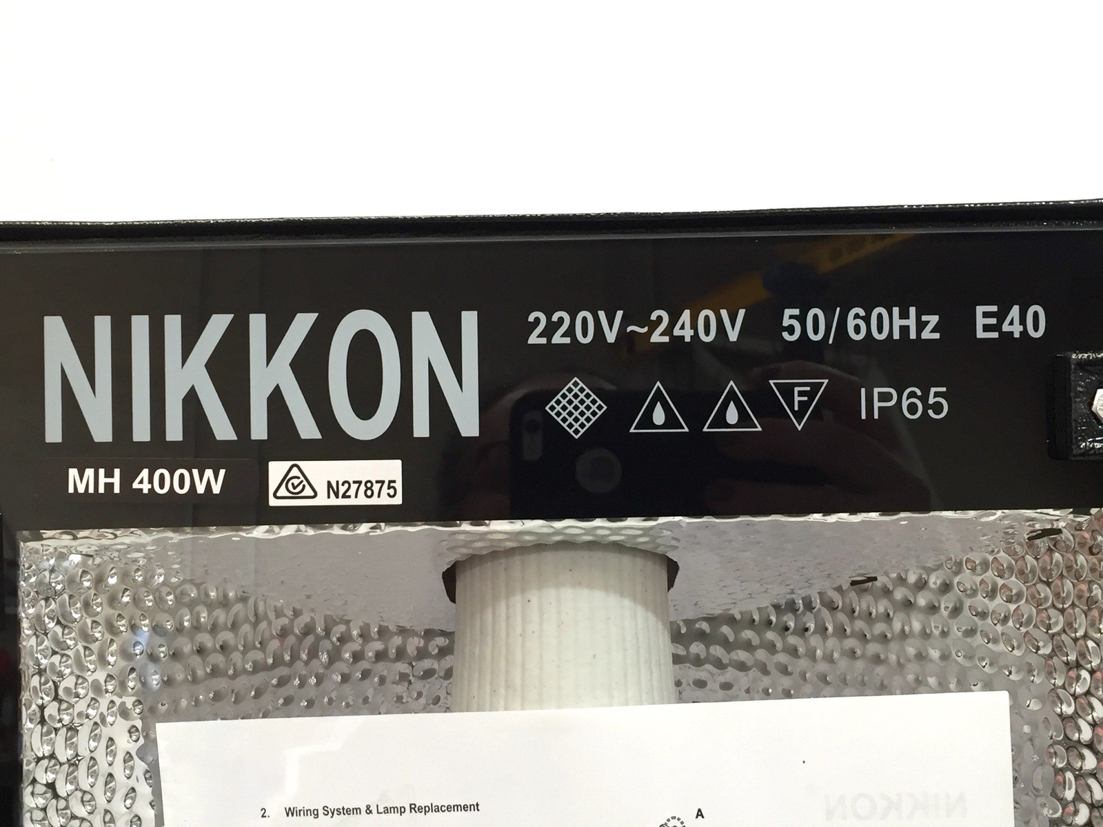 Nikkon Floodlight S2019 (SY) 240VAC 400W E40 Metal Halide IP65