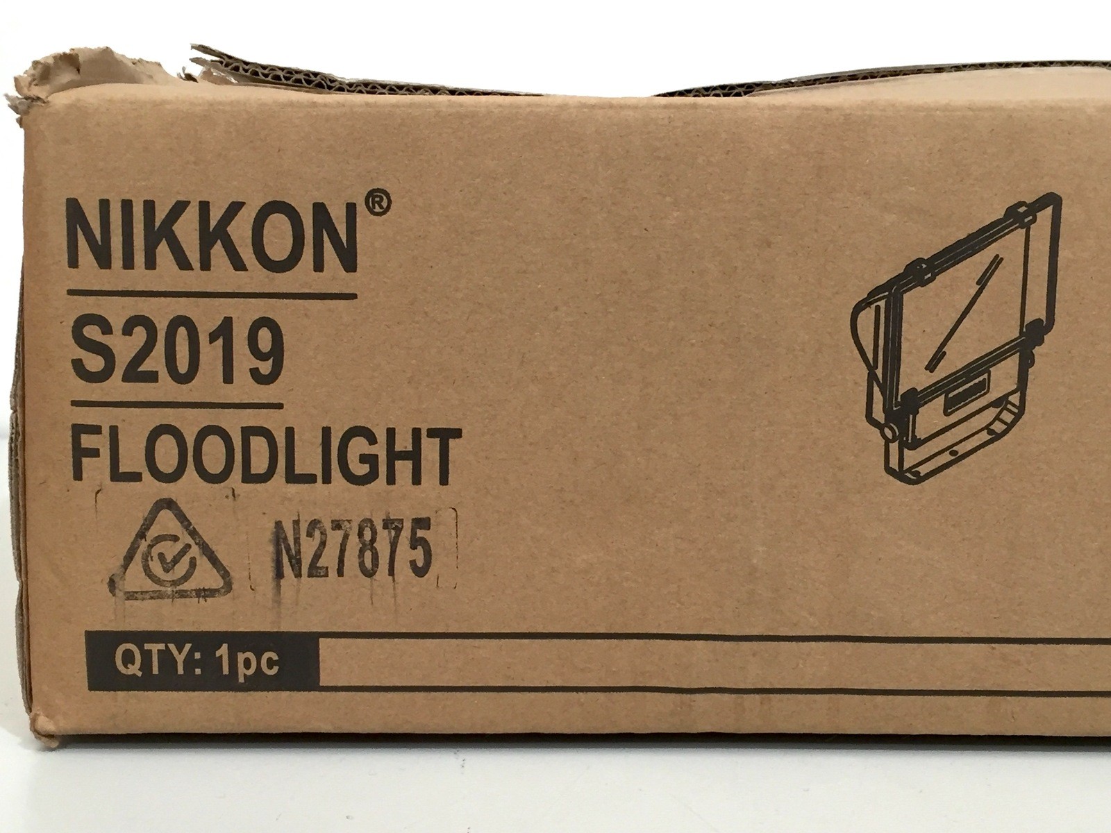 Nikkon Floodlight S2019 (SY) 240VAC 400W E40 Metal Halide IP65
