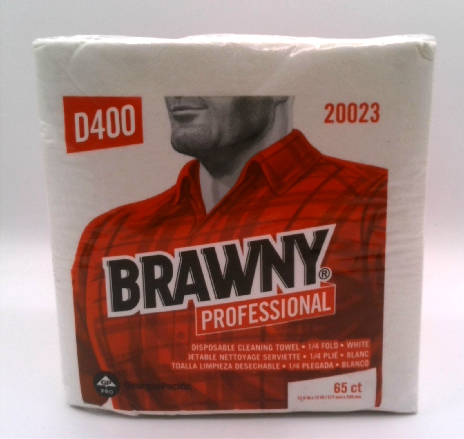 GEORGIA PACIFIC 20023 BRAWNY PRO DISPOSABLE CLEANING TOWELS 65CT